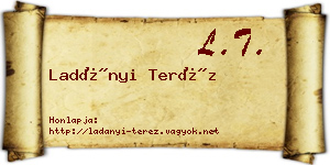 Ladányi Teréz névjegykártya